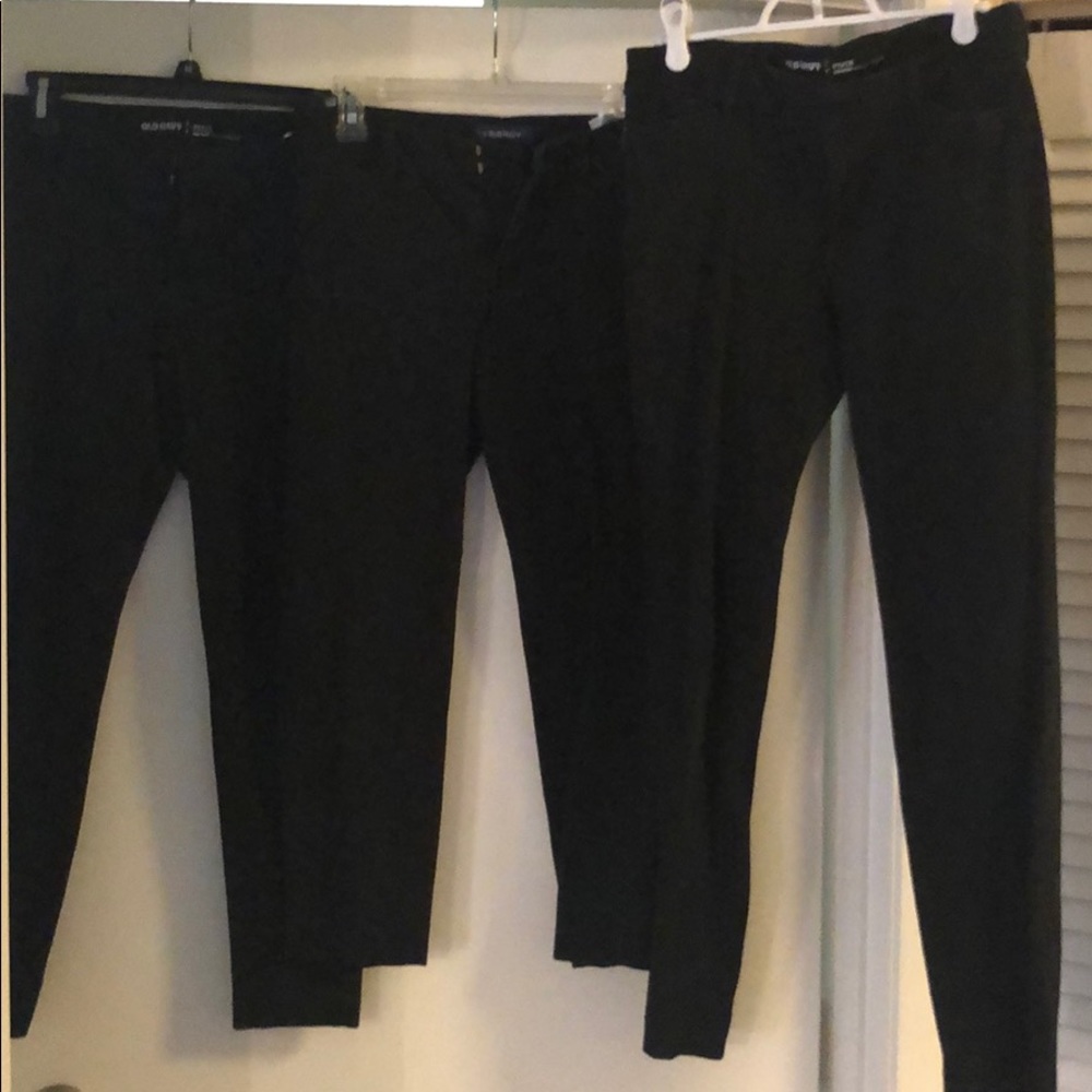 3 old navy black pixie pants